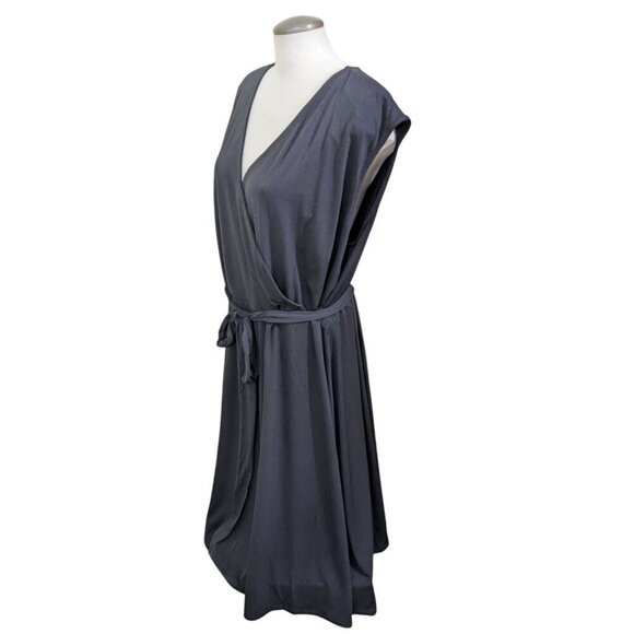 Love and Legend Dress Womens Plus 5X Black Surplice Belted Stretch Sleeveless - Picture 4 of 6